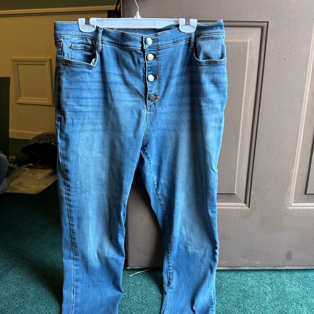 ANA Women Jeans High Rise Jegging 18 Crop Ankle 25inch inseam - Picture 2 of 7